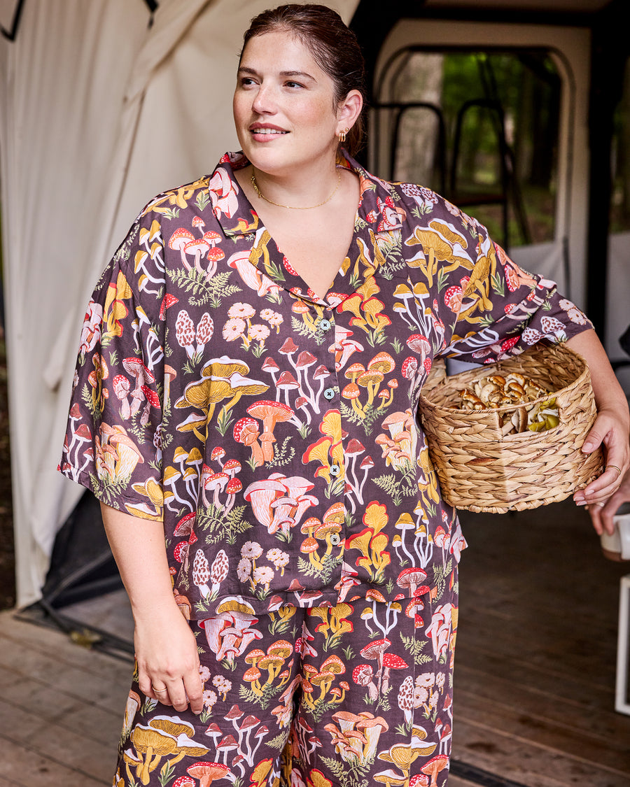 Mushroom Medley - Eco Satin Wildest Dreams Set - Truffle - Printfresh