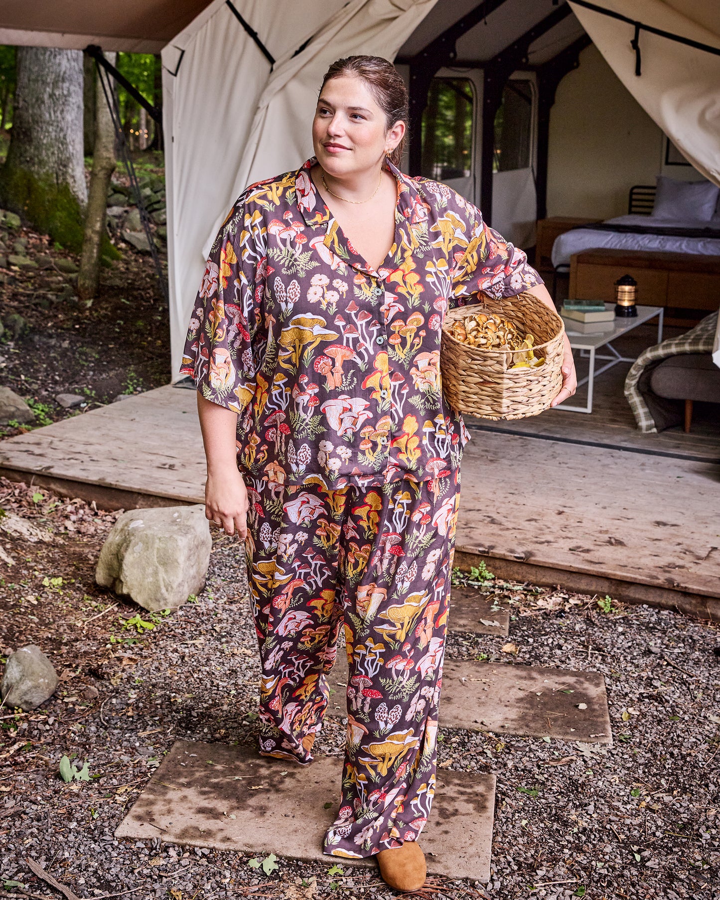 Mushroom Medley - Eco Satin Wildest Dreams Set - Truffle - Printfresh