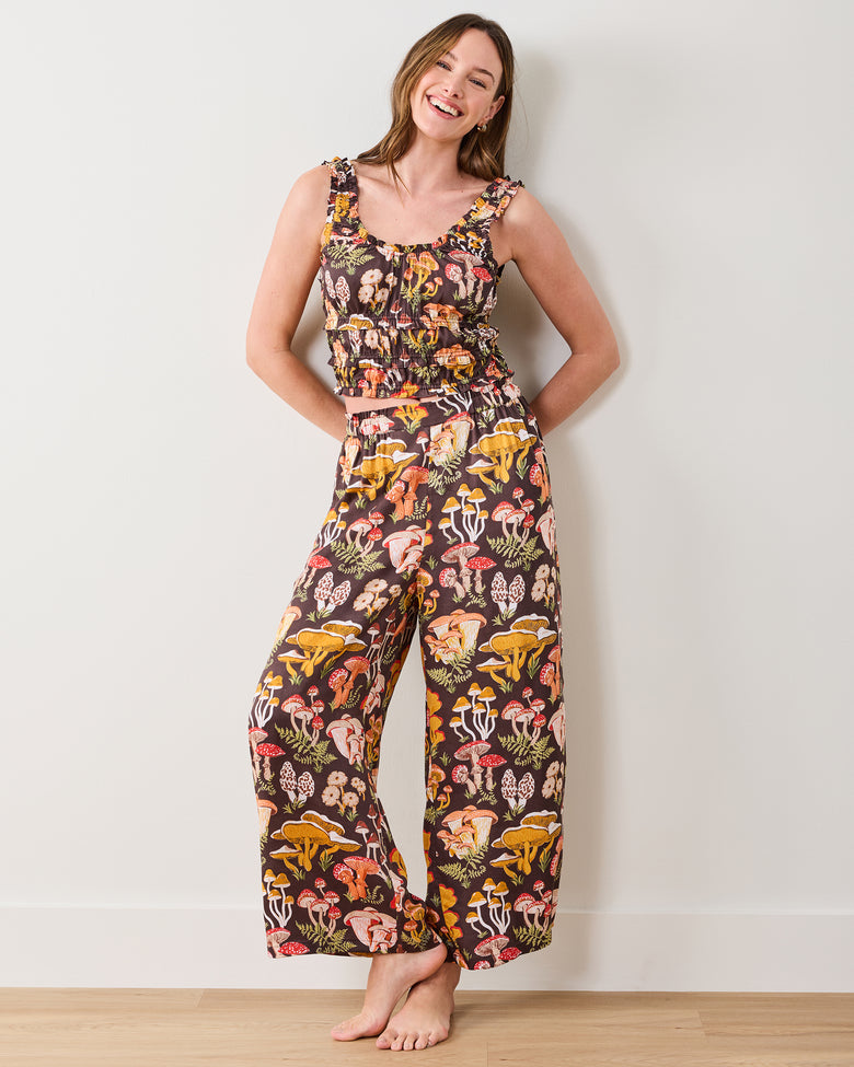 Mushroom Medley - Eco Satin Sadie Set - Truffle - Printfresh