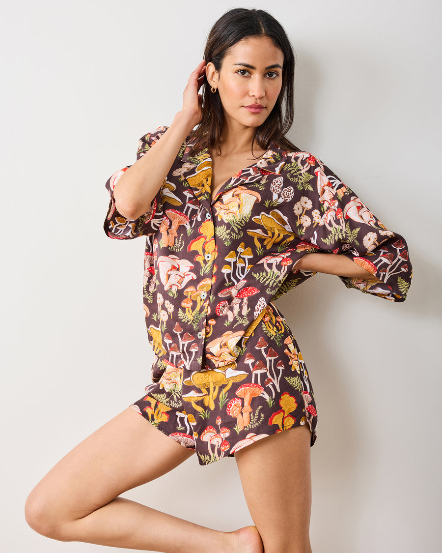 Mushroom Medley - Eco Satin Sweet Dreams Set - Truffle - Printfresh