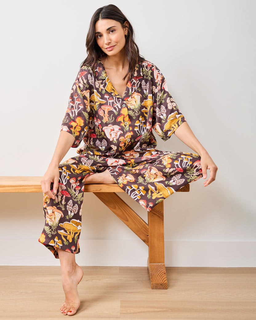 Mushroom Medley - Eco Satin Wildest Dreams Set - Truffle - Printfresh