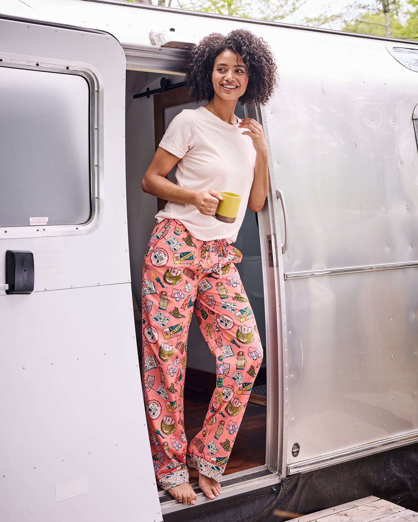 Camping Trip - PJ Pants - Coral - Printfresh