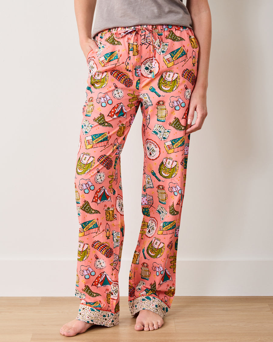 Camping Trip - PJ Pants - Coral - Printfresh
