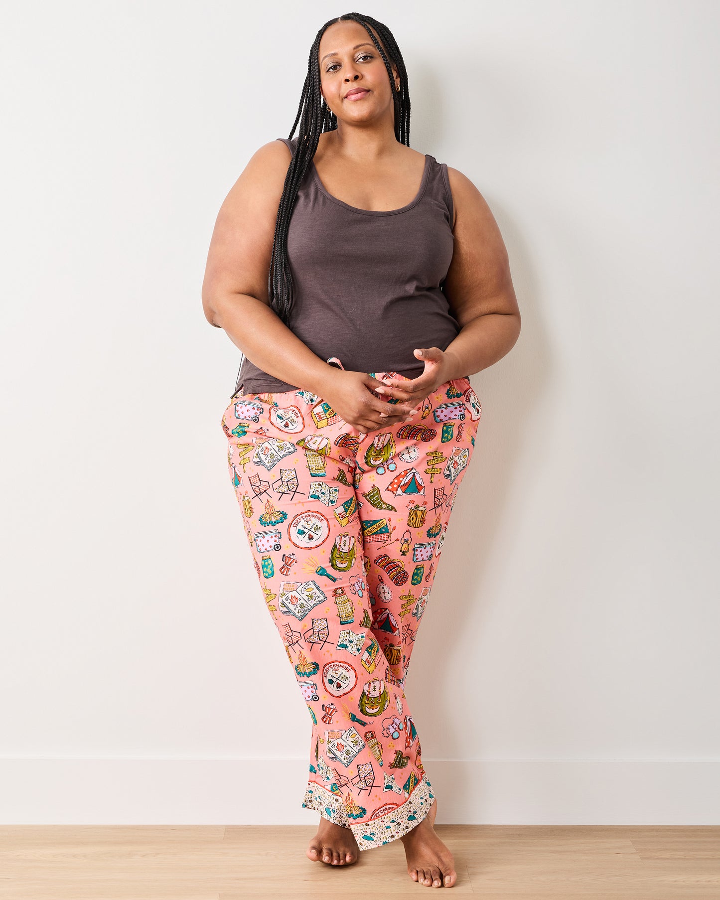 Camping Trip - PJ Pants - Coral - Printfresh