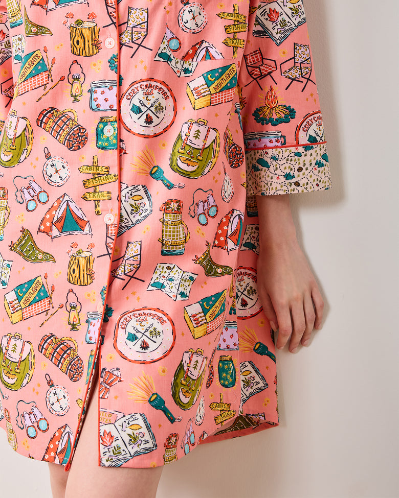 Camping Trip - Sleep Shirt - Coral - Printfresh
