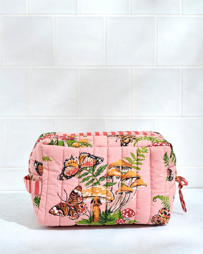 Butterfly Forager - Quilted Pouch - Rosewood