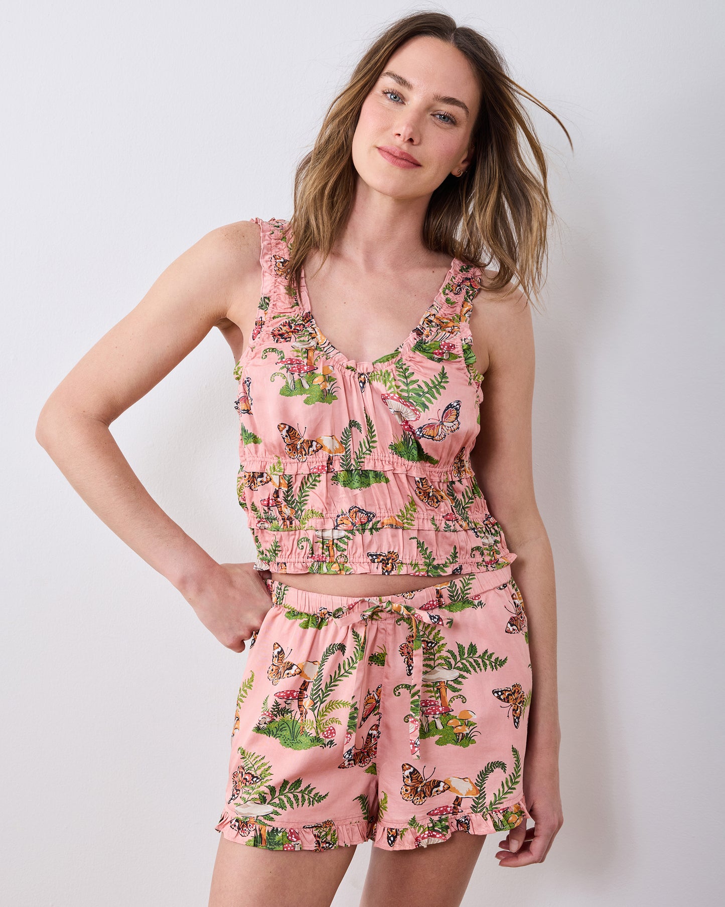 Butterfly Forager - Eco Satin Sadie Short Set - Rosewood