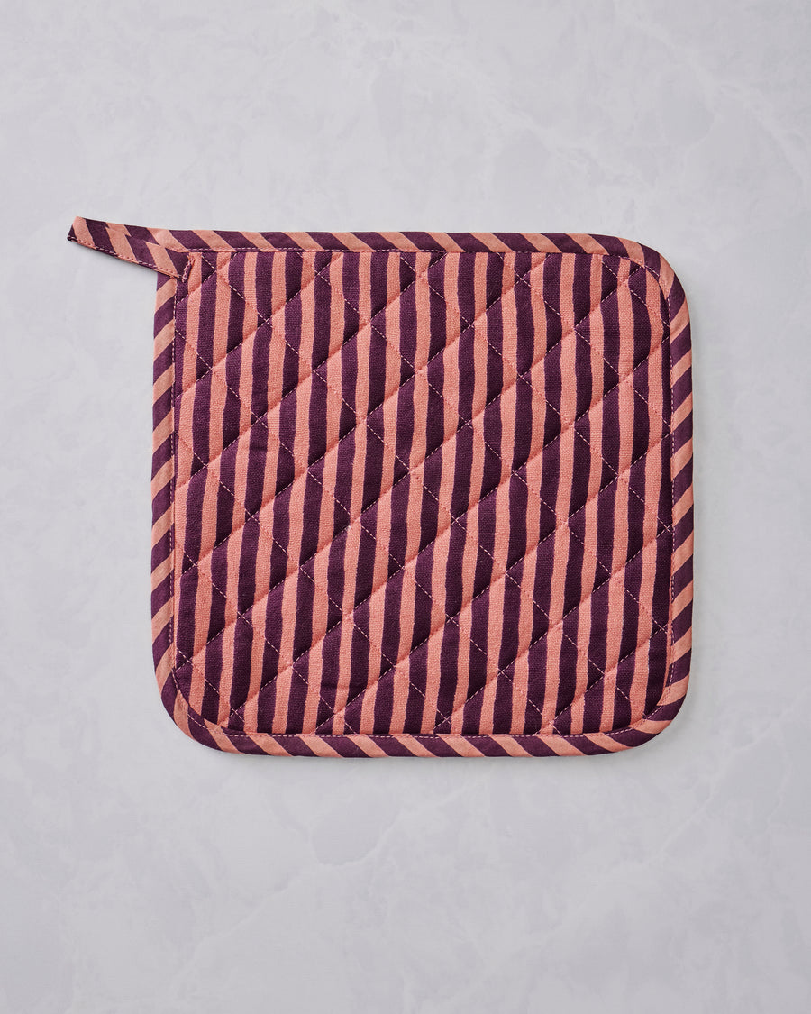 Champagne & Caviar - Pot Holder - Peacock Feather
