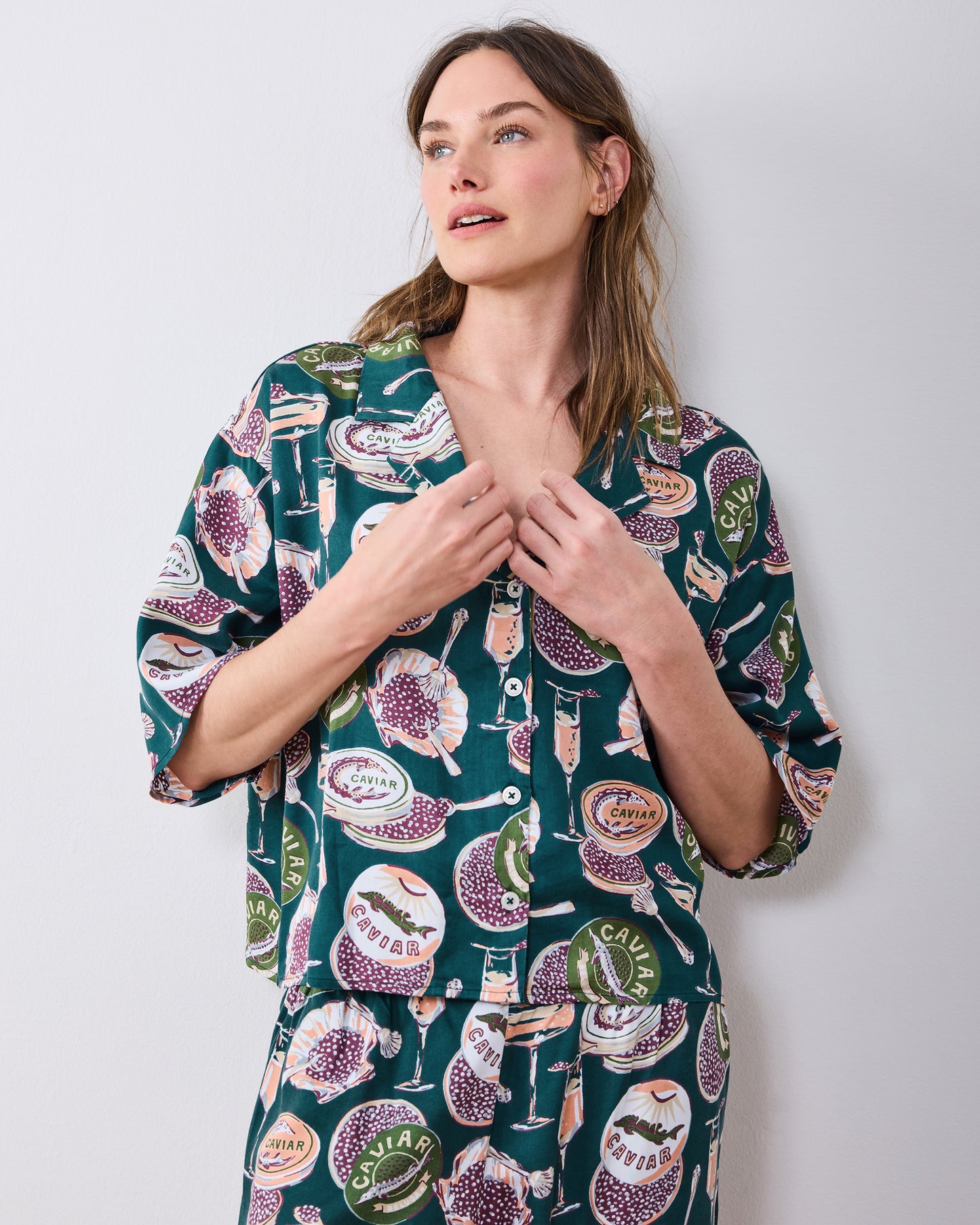 Champagne & Caviar - Tall Eco Satin Wildest Dreams Set - Peacock Feather
