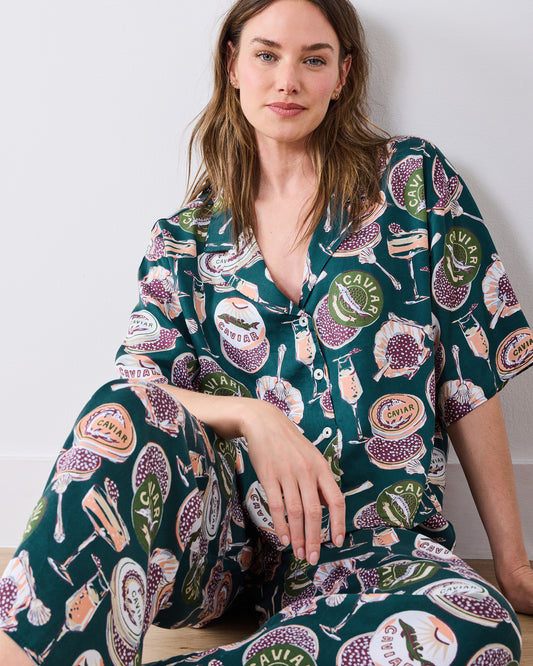 Champagne & Caviar - Petite Eco Satin Wildest Dreams Set - Peacock Feather