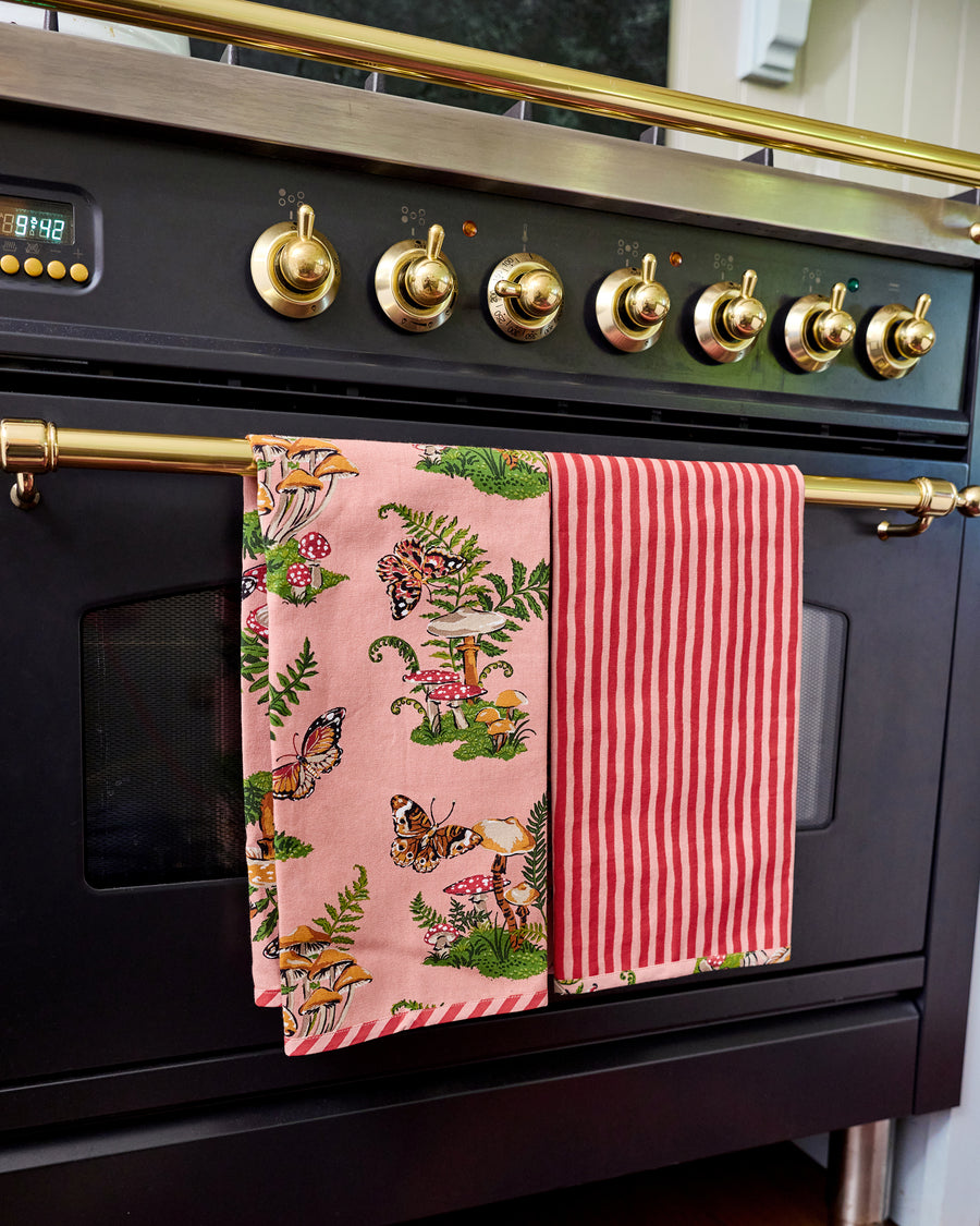 Butterfly Forager - Set of 2 Tea Towels - Rosewood