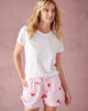 Queen Of Hearts - Ruffle Shorts - Candy Pink - Printfresh