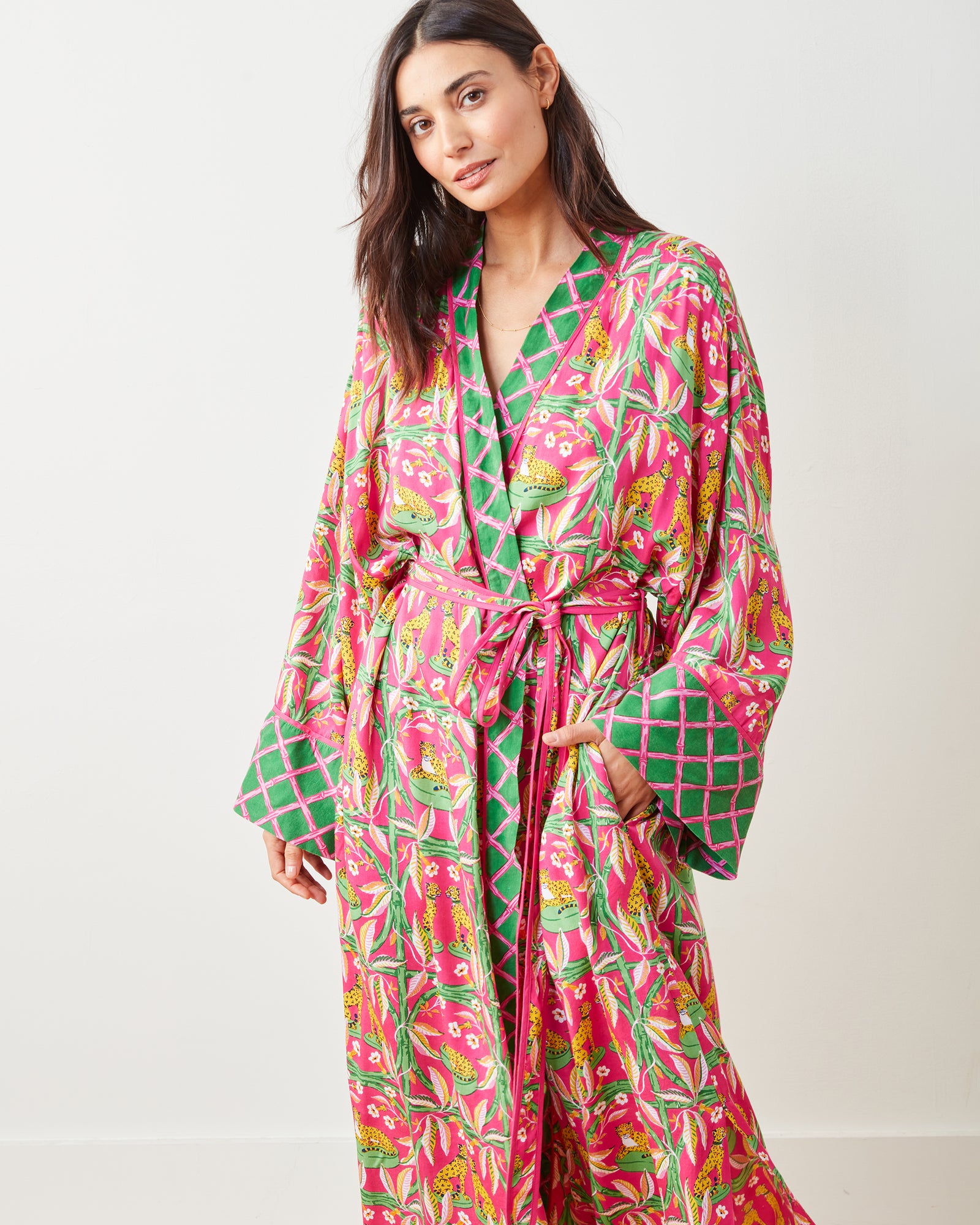 Royal Cheetah - Satin Robe - Pink Palace - Printfresh