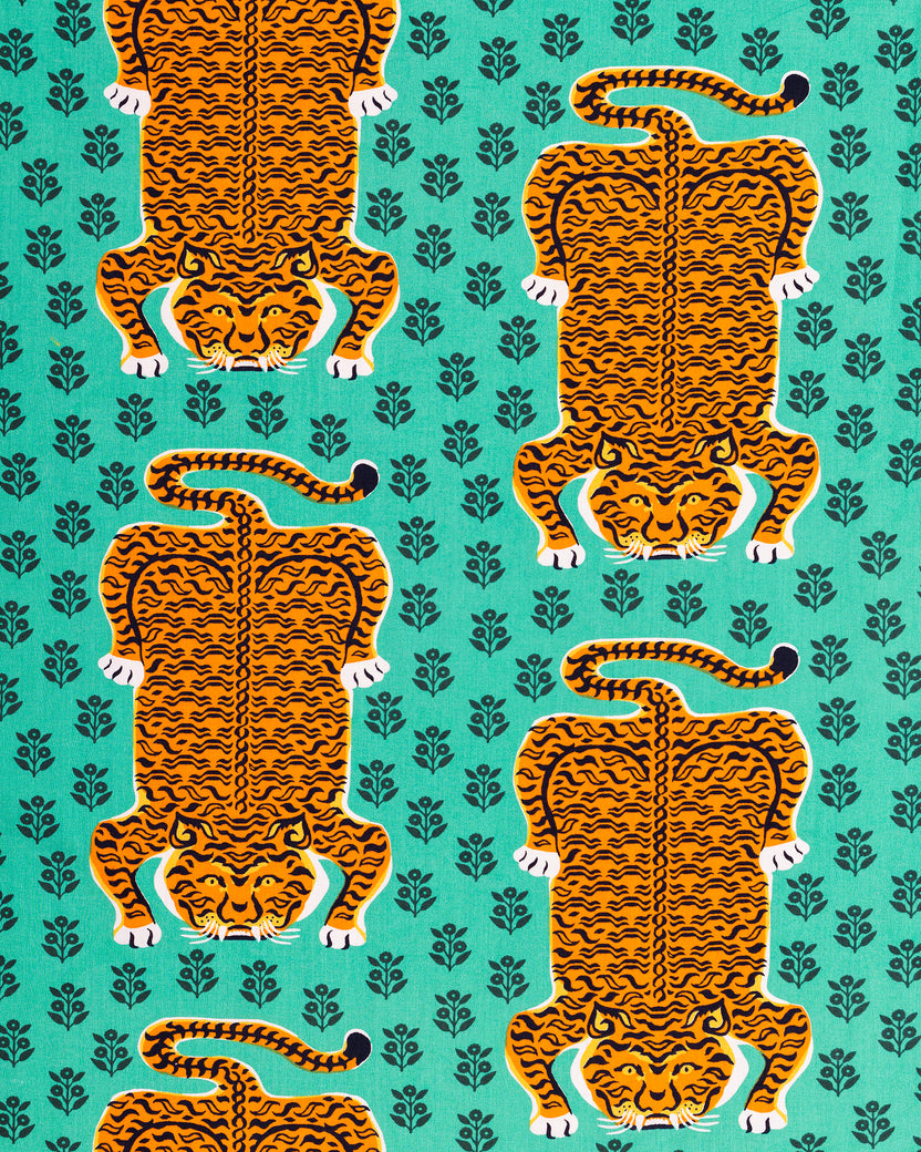 Siberian Stripes - Monaco Dress - Lucky Green - Printfresh