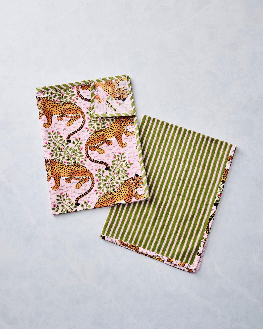 Bagheera - Tea Towels Set of 2 - Blush - Printfresh