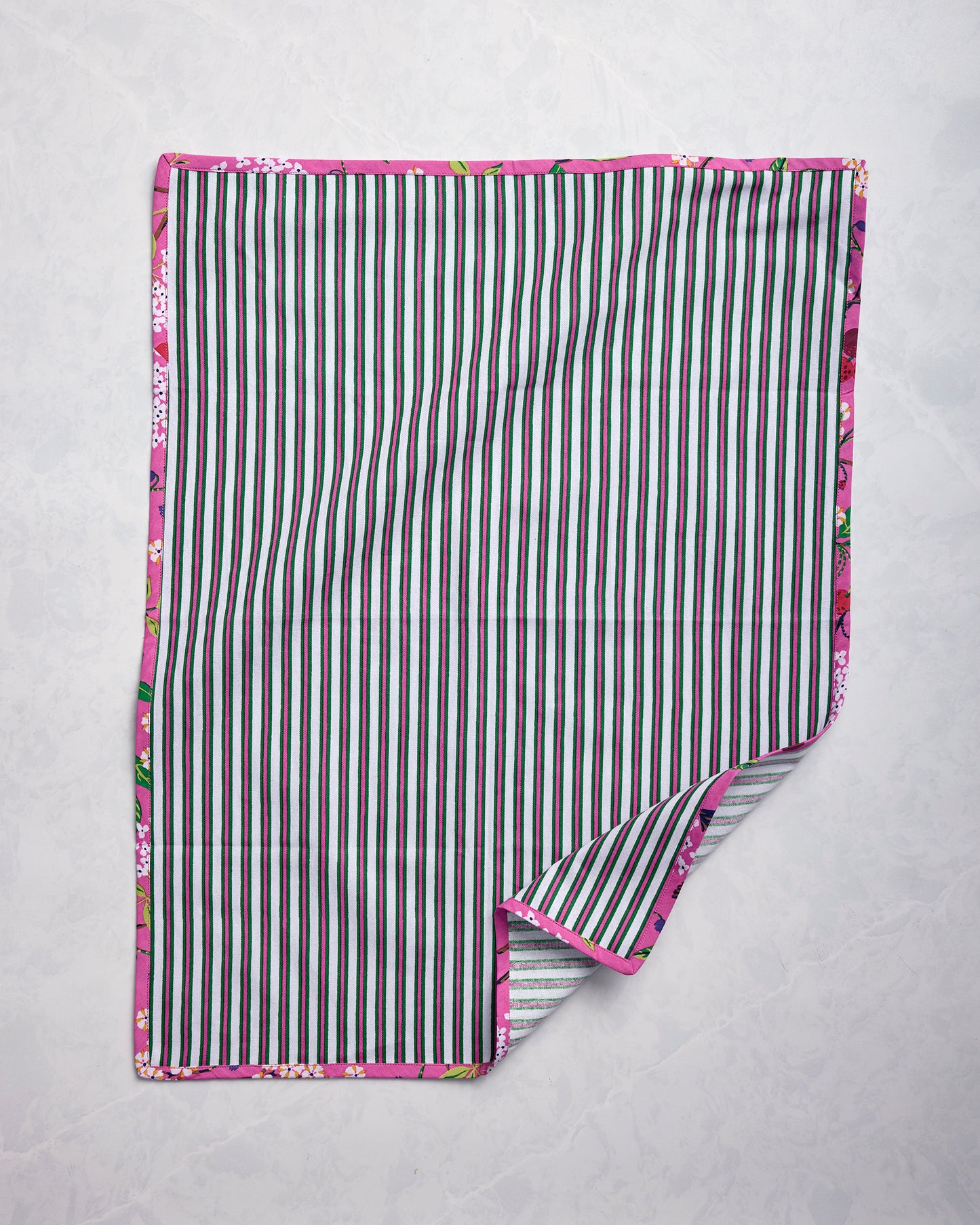 Bird & Blossom - Tea Towels Set of 2 - Fuchsia Berry - Printfresh