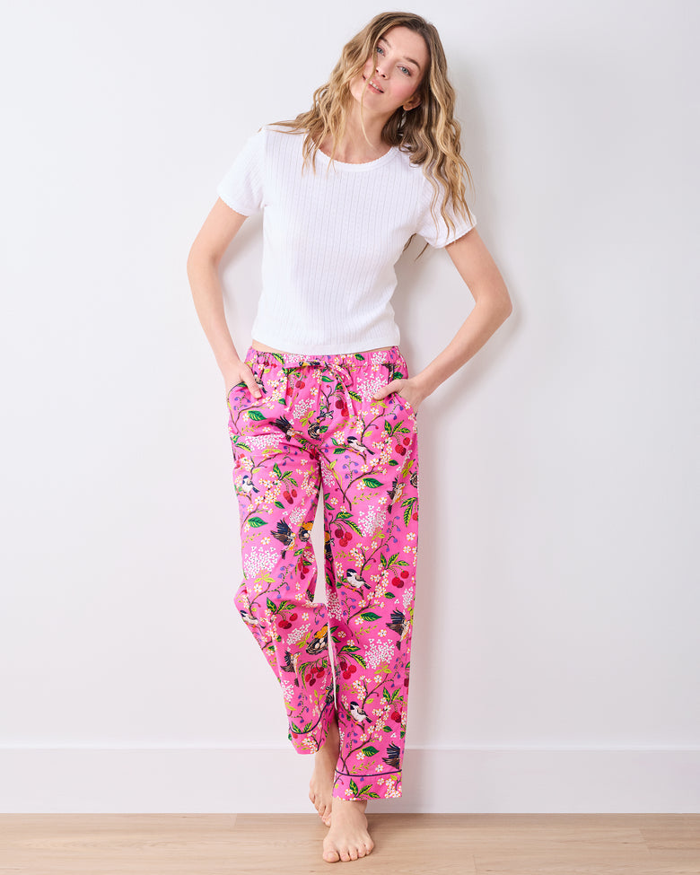 Bird & Blossom - PJ Pant - Fuchsia Berry - Printfresh