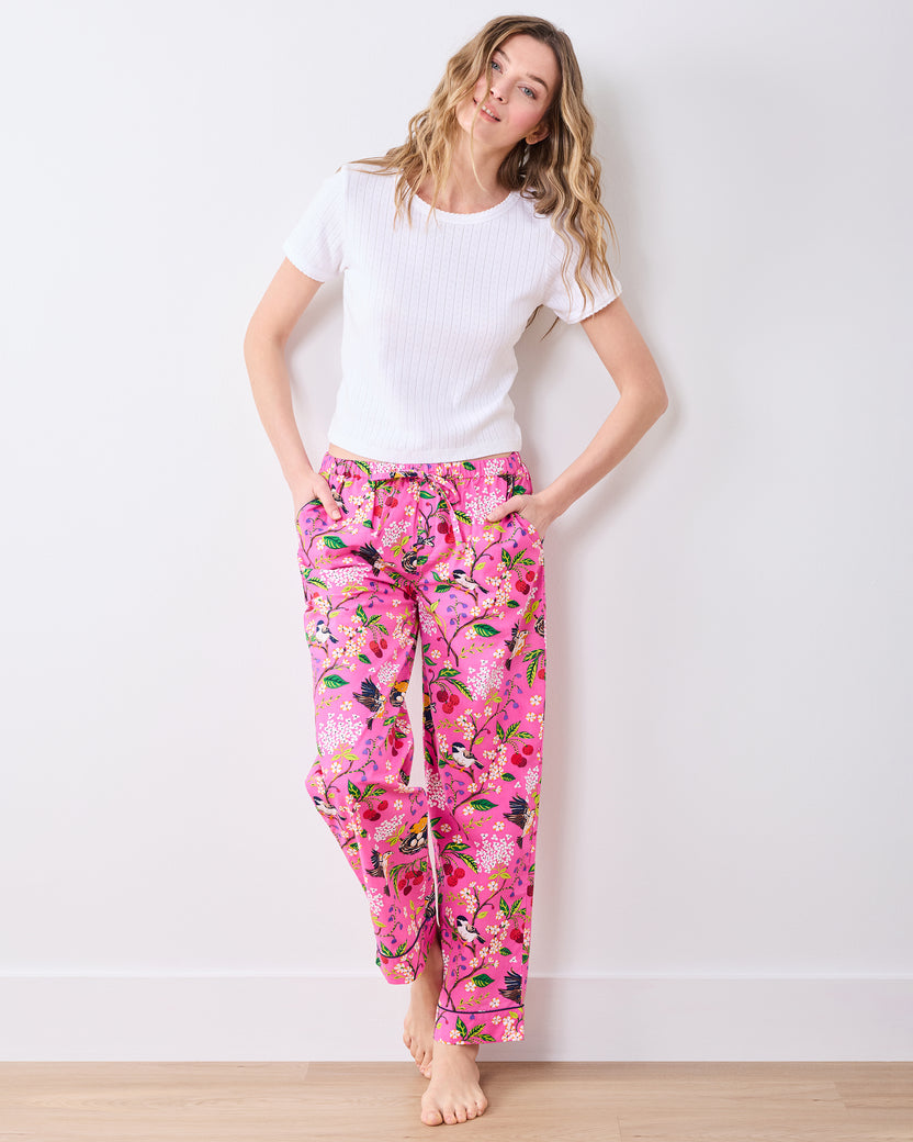Bird & Blossom - PJ Pant - Fuchsia Berry - Printfresh