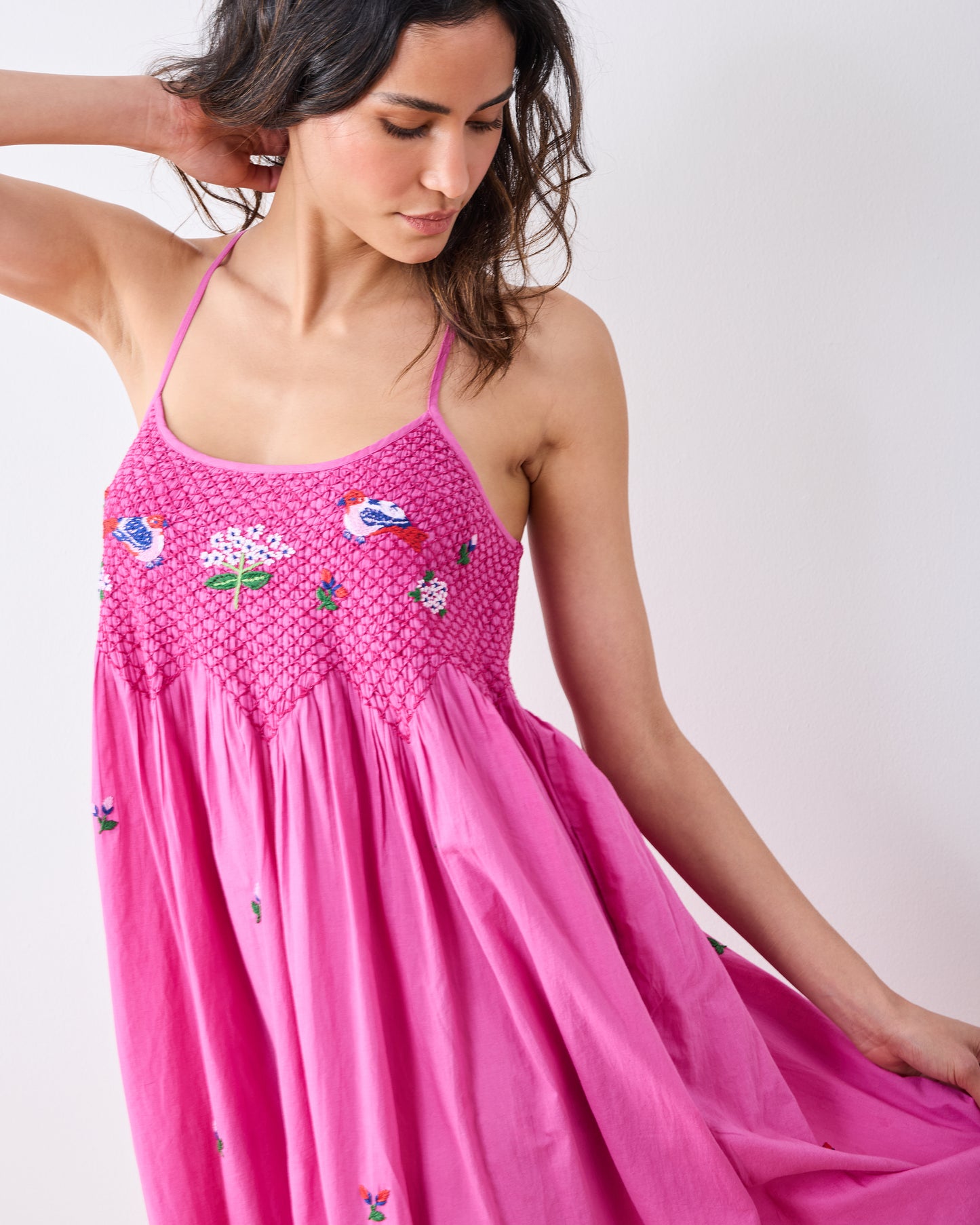 Bird & Blossom - Naya Nightie - Fuchsia Berry - Printfresh