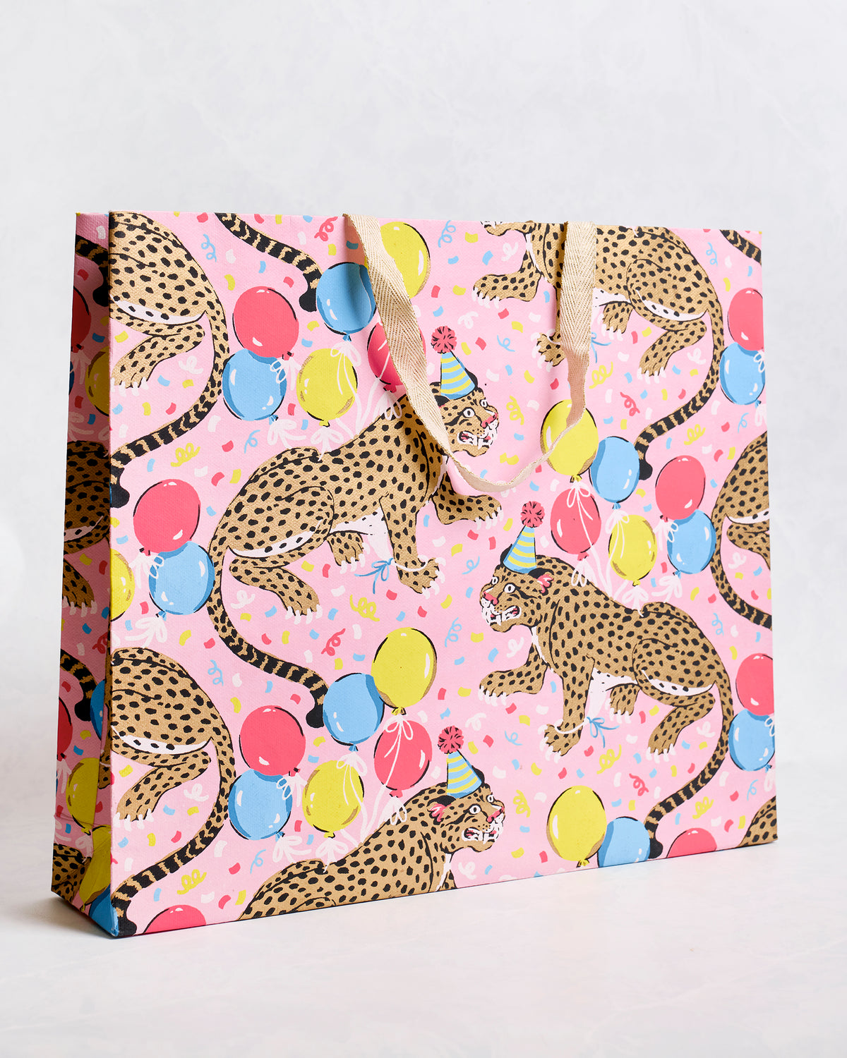 Birthday Bagheera - Handmade Gift Bag - Pink Confetti - Printfresh