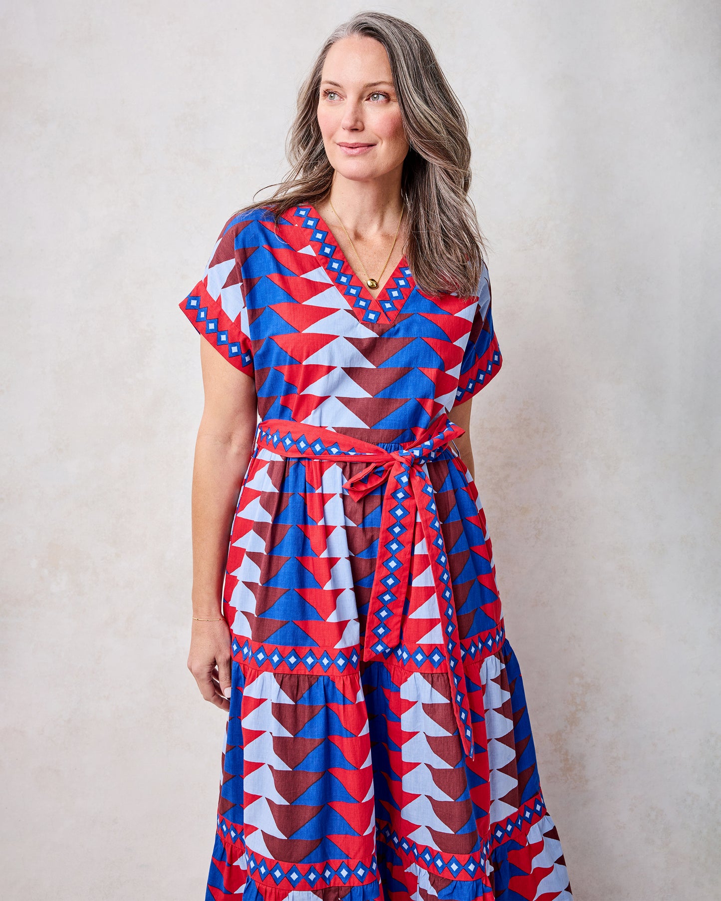 Canyon Geo - Atlantic Dress - Arizona Blue - Printfresh