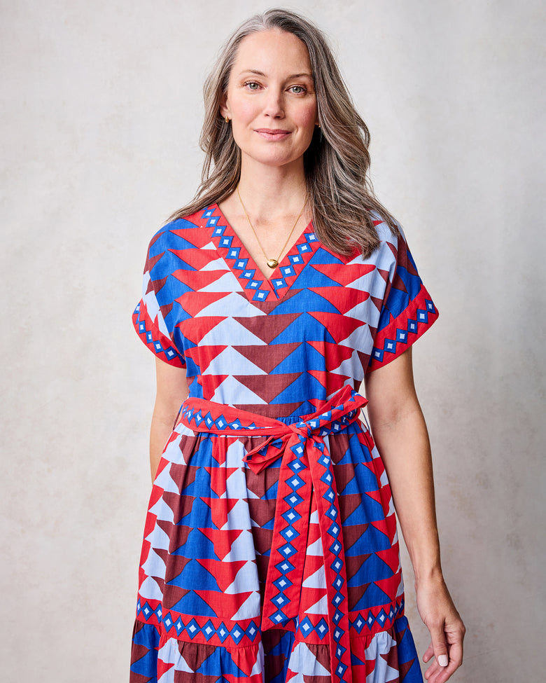 Canyon Geo - Atlantic Dress - Arizona Blue - Printfresh