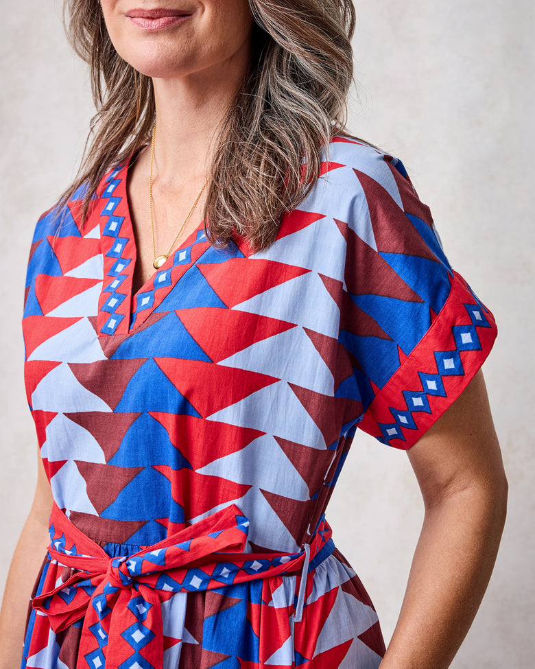 Canyon Geo - Atlantic Dress - Arizona Blue - Printfresh