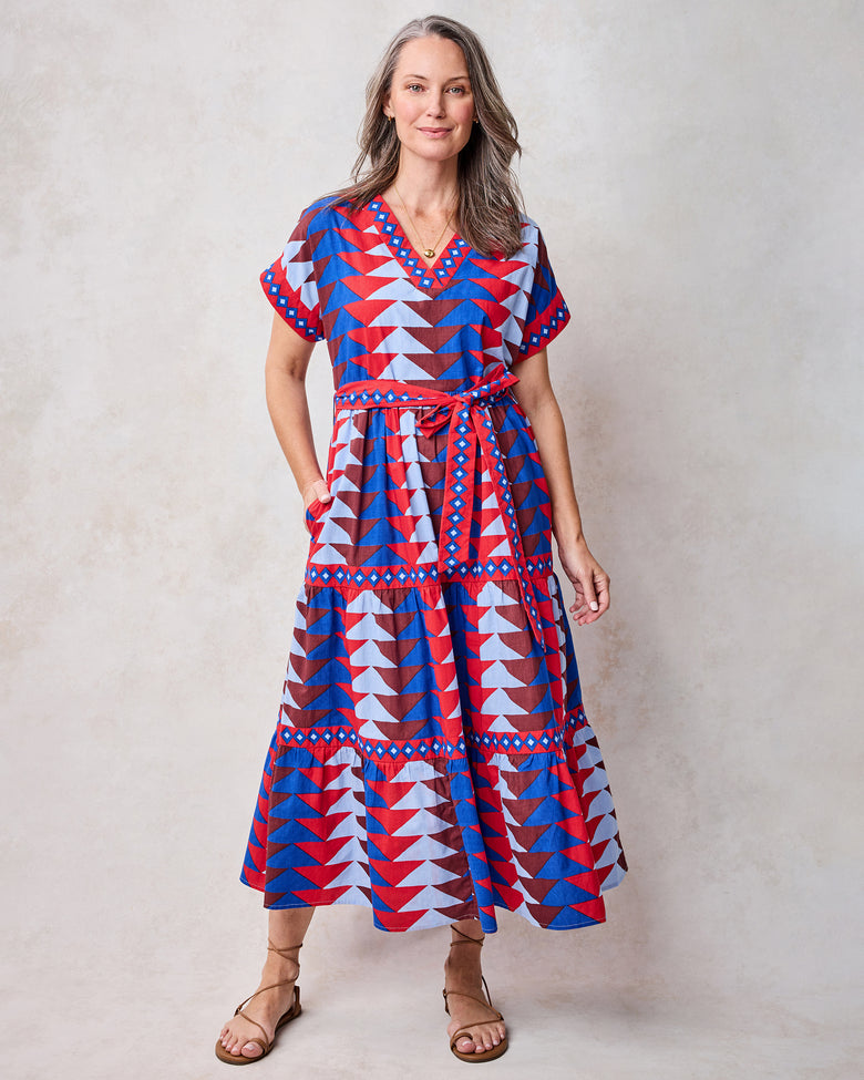 Canyon Geo - Atlantic Dress - Arizona Blue - Printfresh