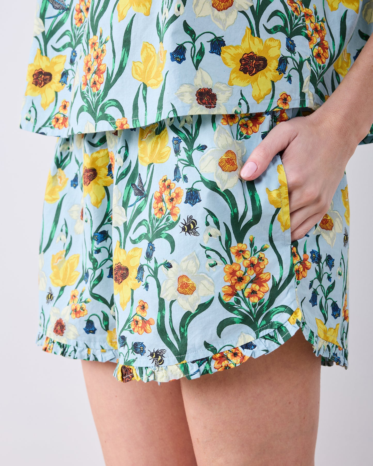 Dreamy Daffodil - Back To Bed Short Set - Moonwater - Printfresh