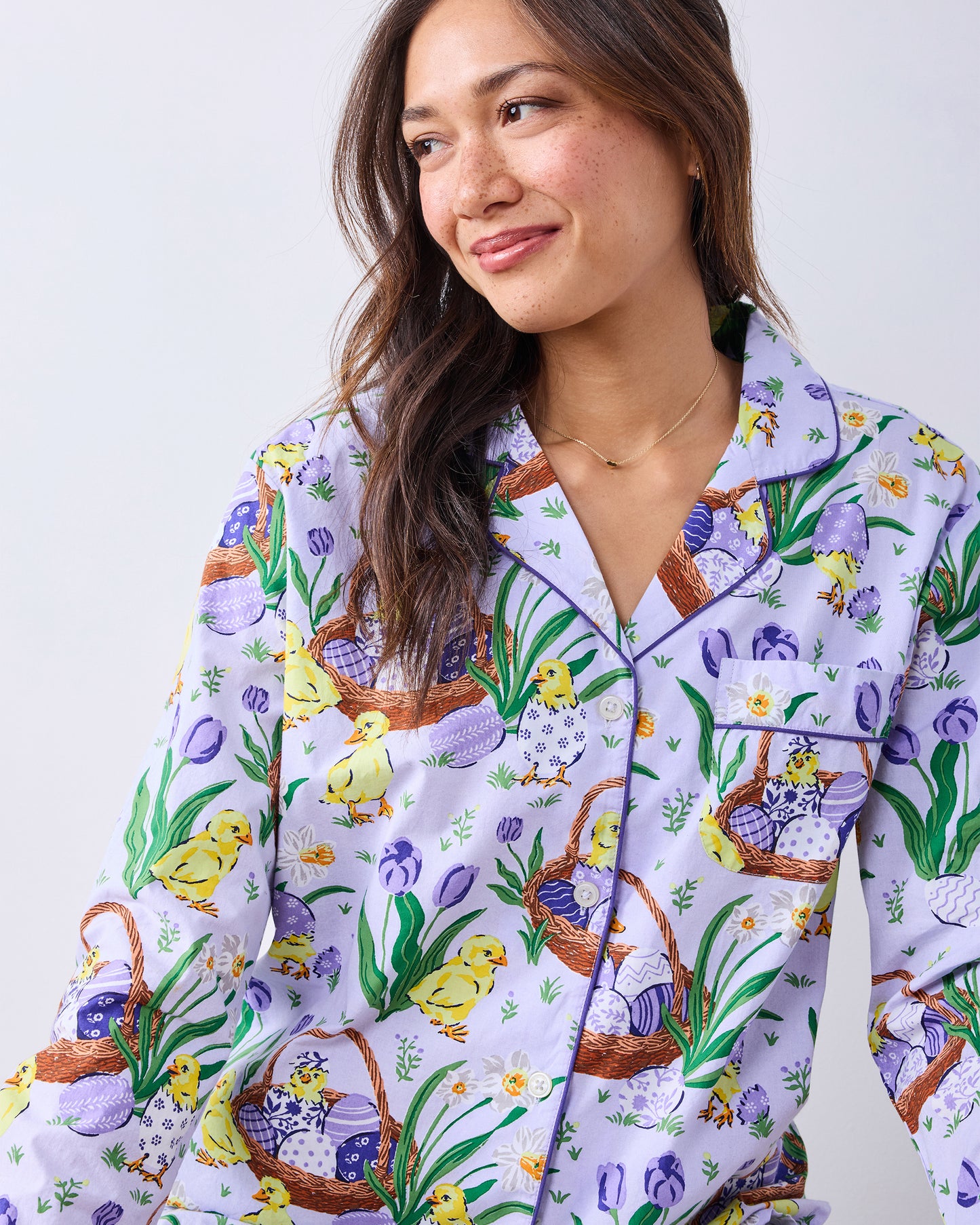 Egg Hunt - Long PJ Set - Dusty Lilac - Printfresh