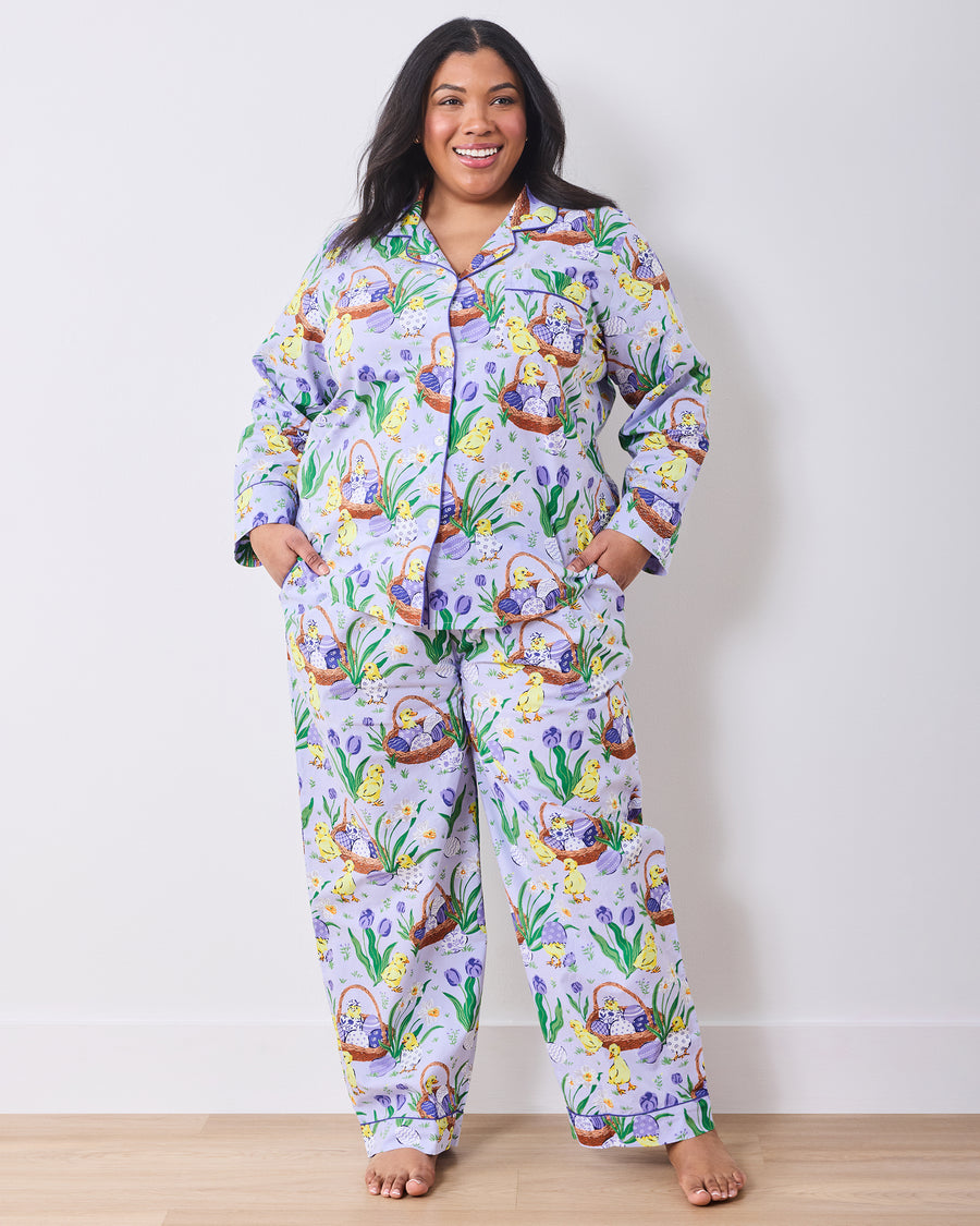 Egg Hunt - Long PJ Set - Dusty Lilac - Printfresh