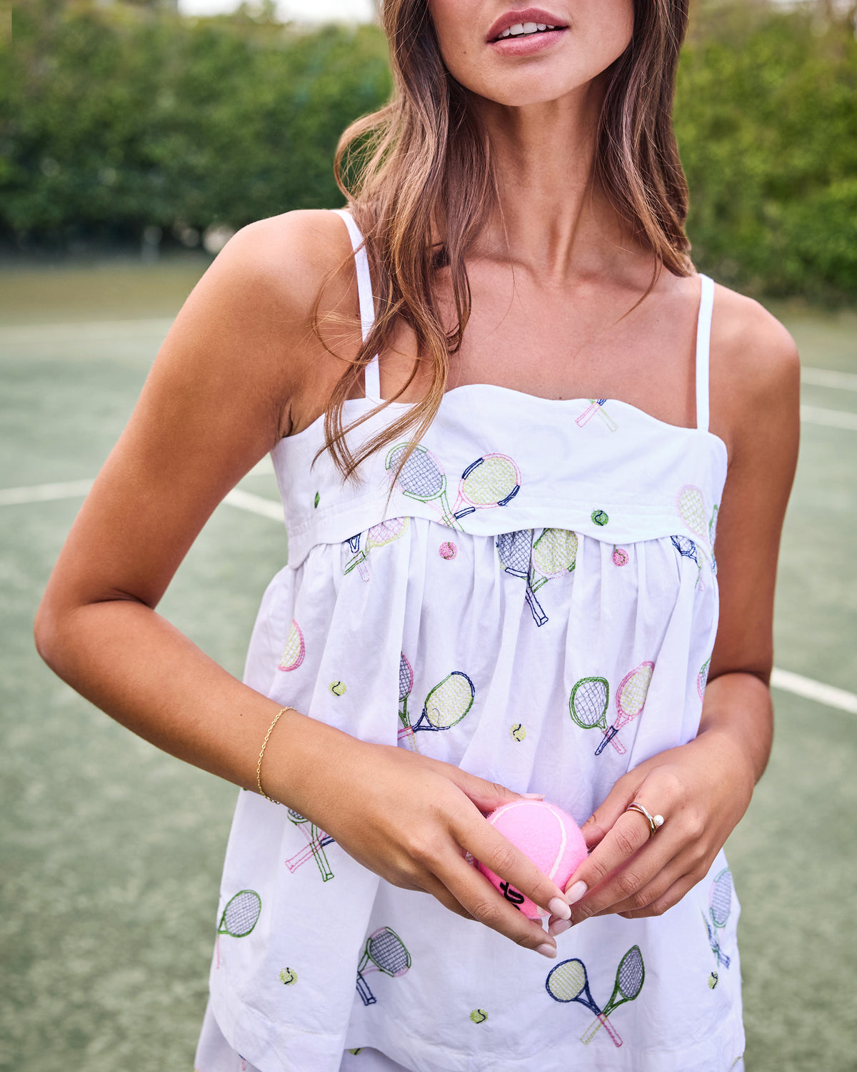 Embroidered Tennis Club - Rosie Set - Cloud - Printfresh