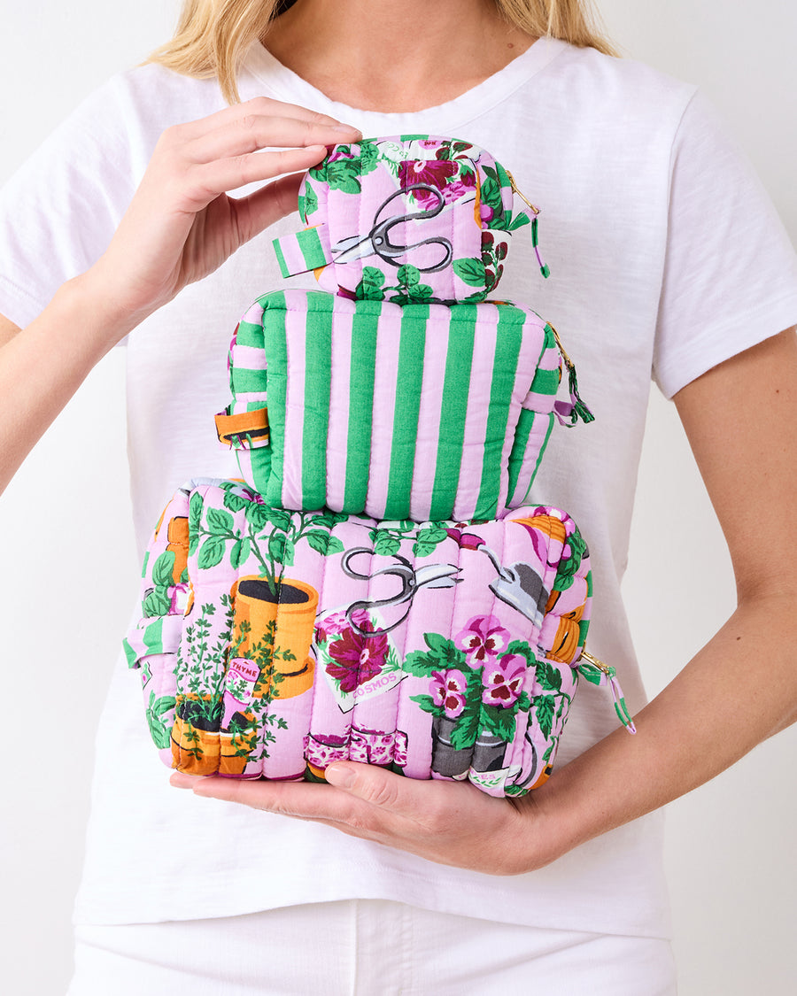 Green Thumb - Three’s Best Pouch Set - Pink Cosmos - Printfresh