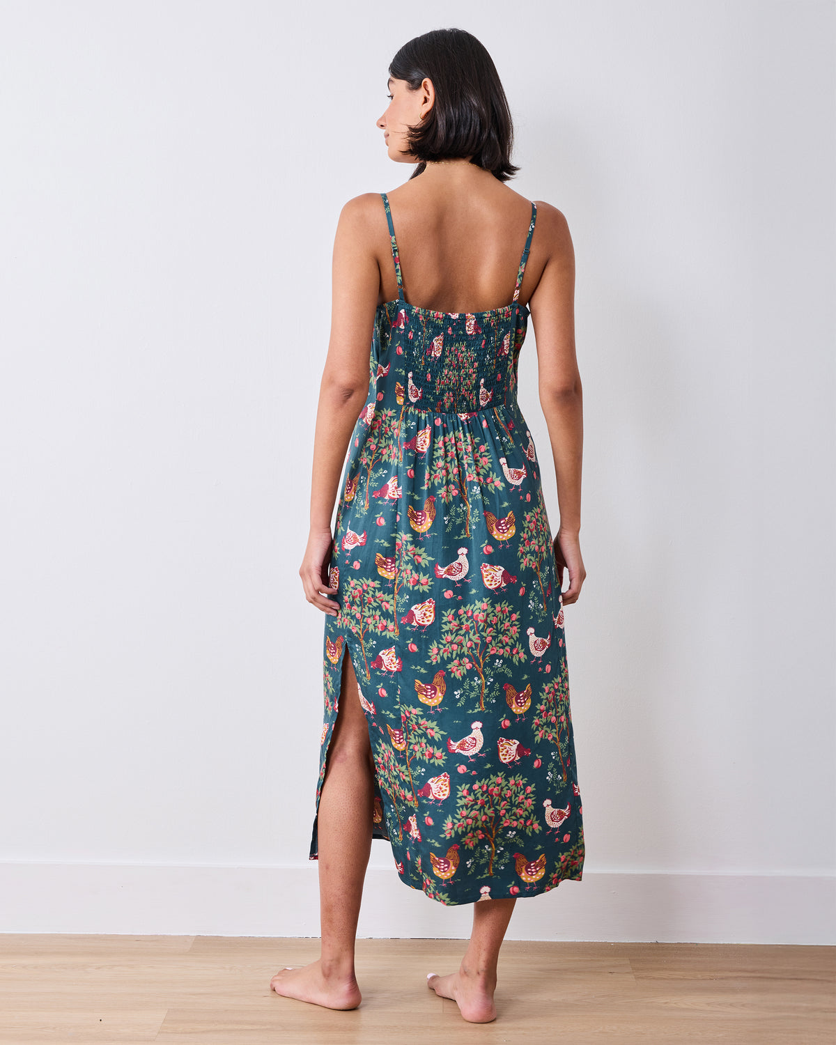 Hen House - Eco Satin Chic to Sleep Nightie - Navy - Printfresh