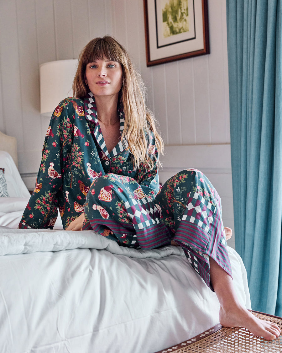 Hen House - Eco Satin Rittenhouse Set - Navy - Printfresh