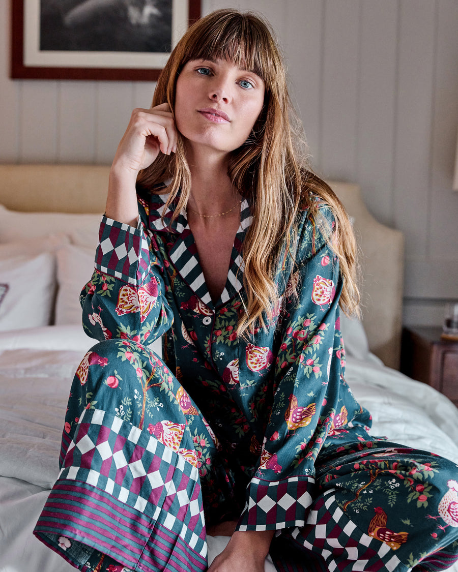 Hen House - Tall Eco Satin Rittenhouse Set - Navy - Printfresh