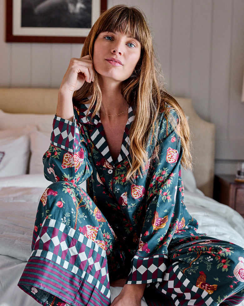 Hen House - Tall Eco Satin Rittenhouse Set - Navy - Printfresh