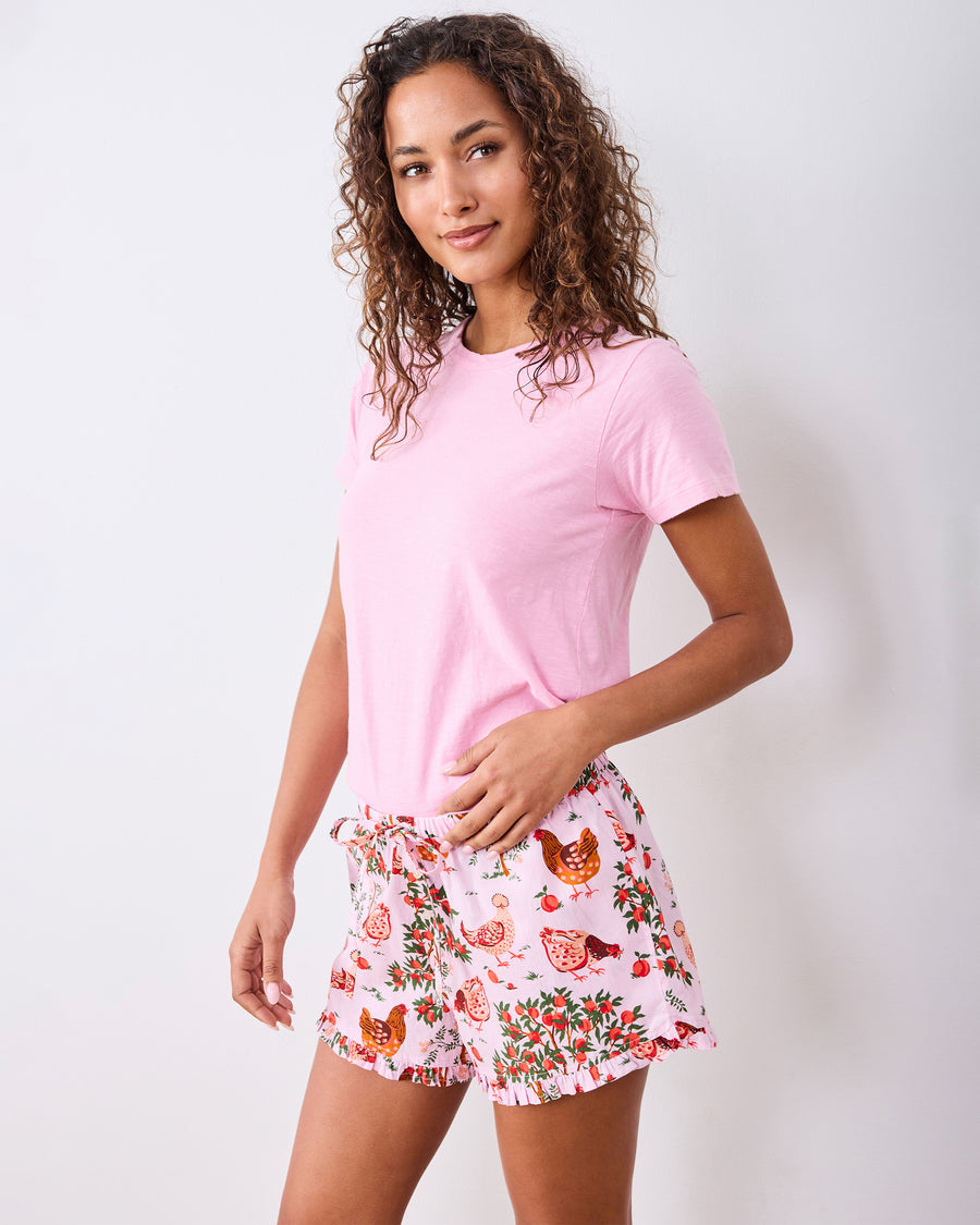 Hen House - Ruffle Shorts - Ballet Pink - Printfresh