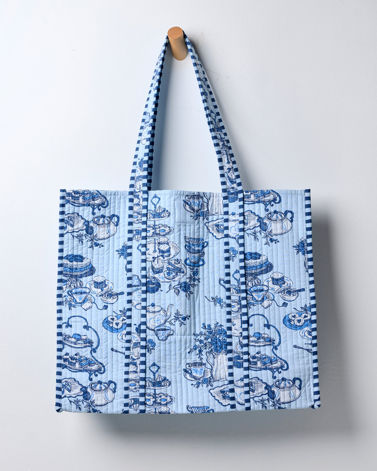High Tea Toile - Traveler Tote - Notting Hill Blue - Printfresh