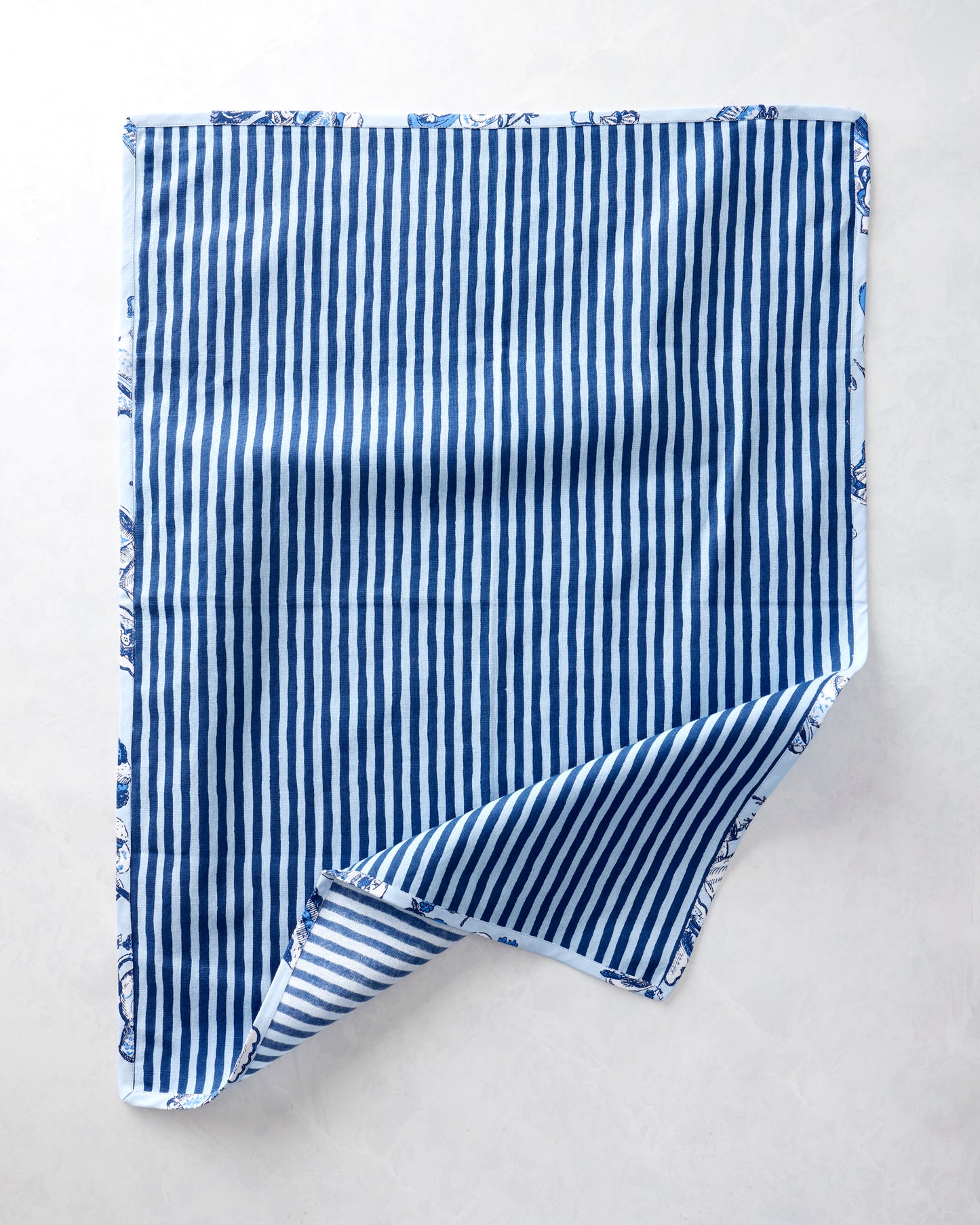 High Tea Toile - Set of 2 Tea Towels - Notting Hill Blue - Printfresh