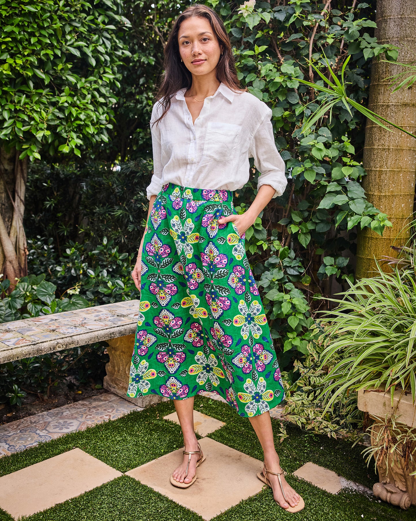 Kaleidoscope Wings - Gwyneth Skirt - Greenhouse - Printfresh