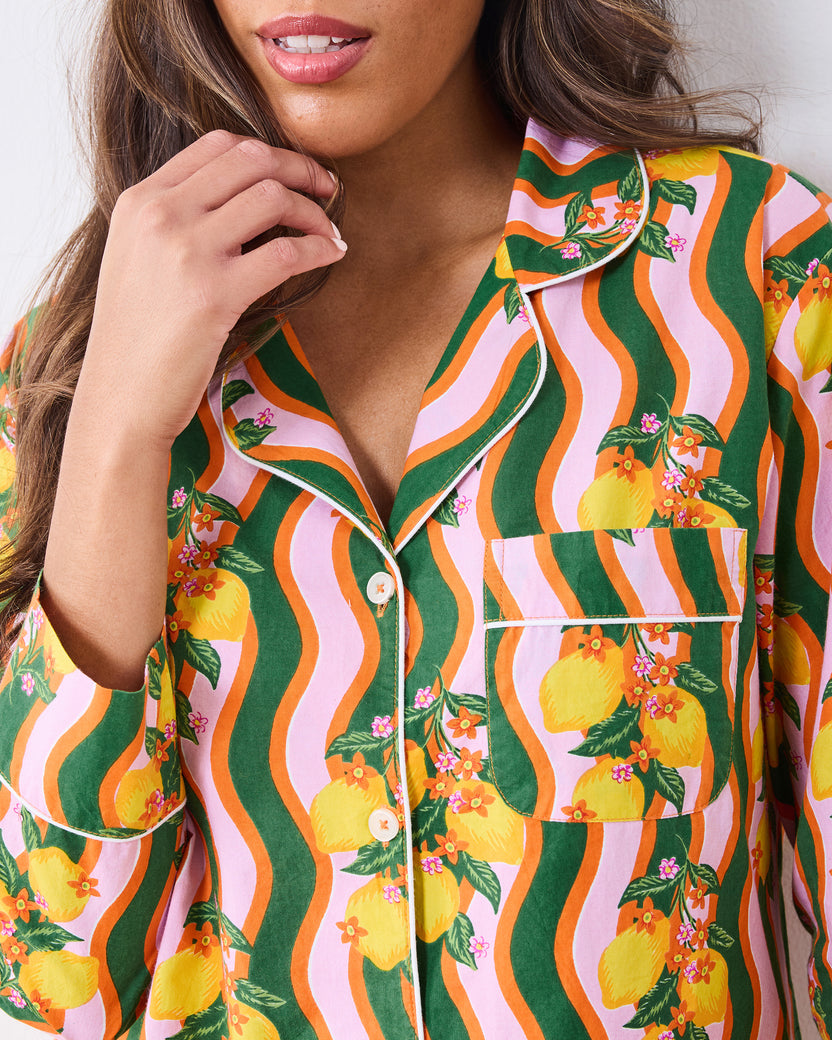 Lemon Twist - Petite Long PJ Set - Limoncello - Printfresh