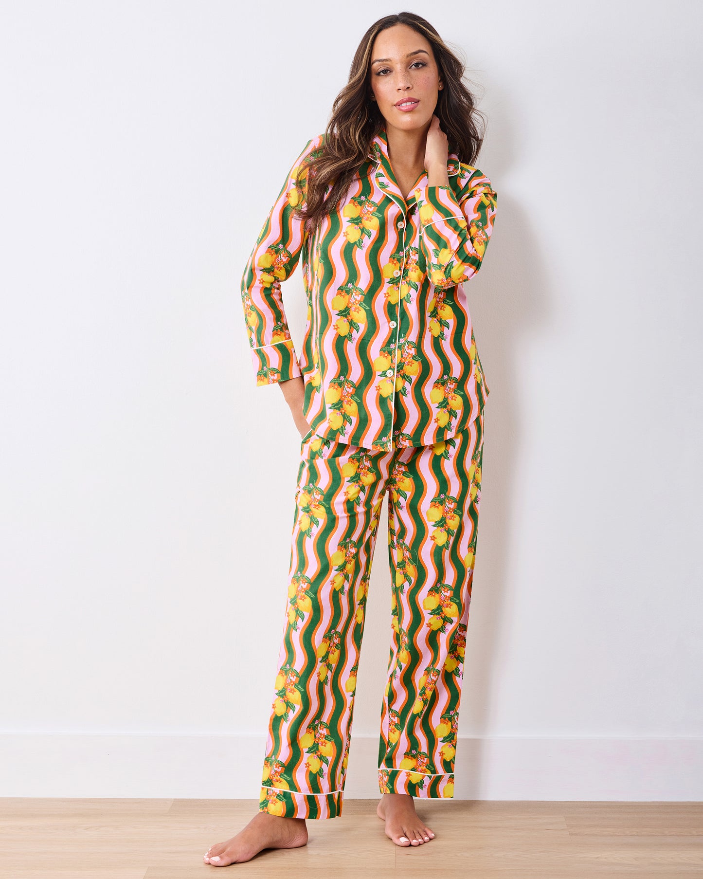 Lemon Twist - Petite Long PJ Set - Limoncello - Printfresh