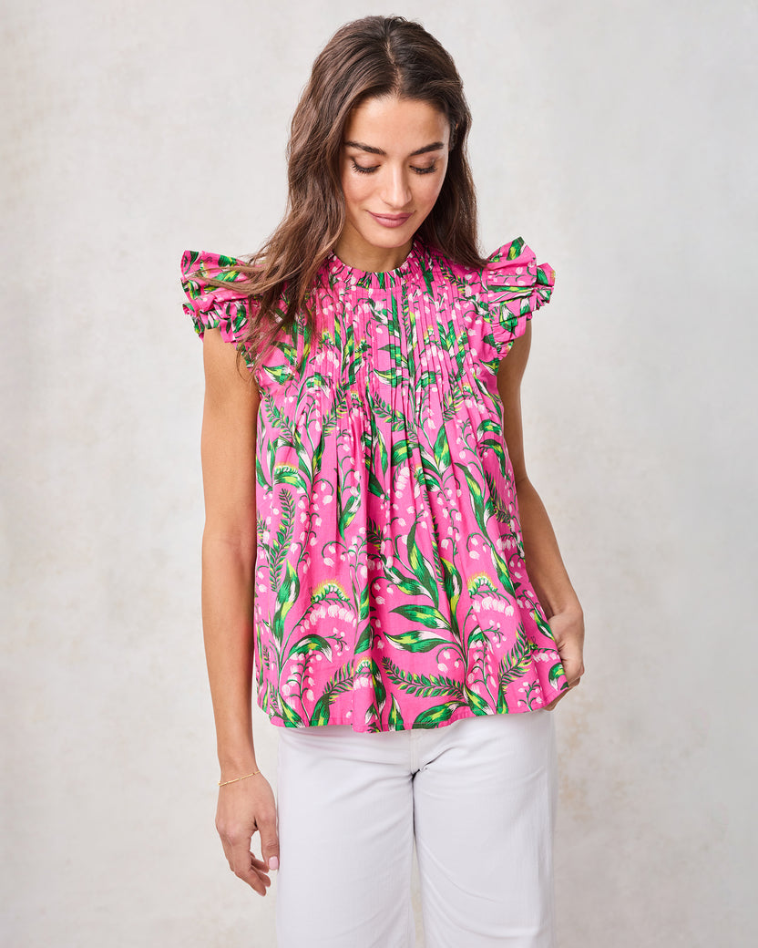 Lily Of the Valley - When in Doubt Blouse - Pink - Printfresh