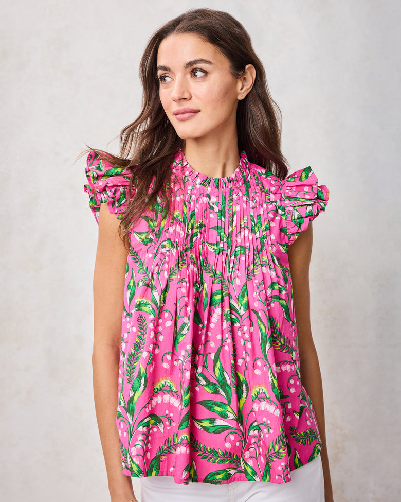 Lily Of the Valley - When in Doubt Blouse - Pink - Printfresh