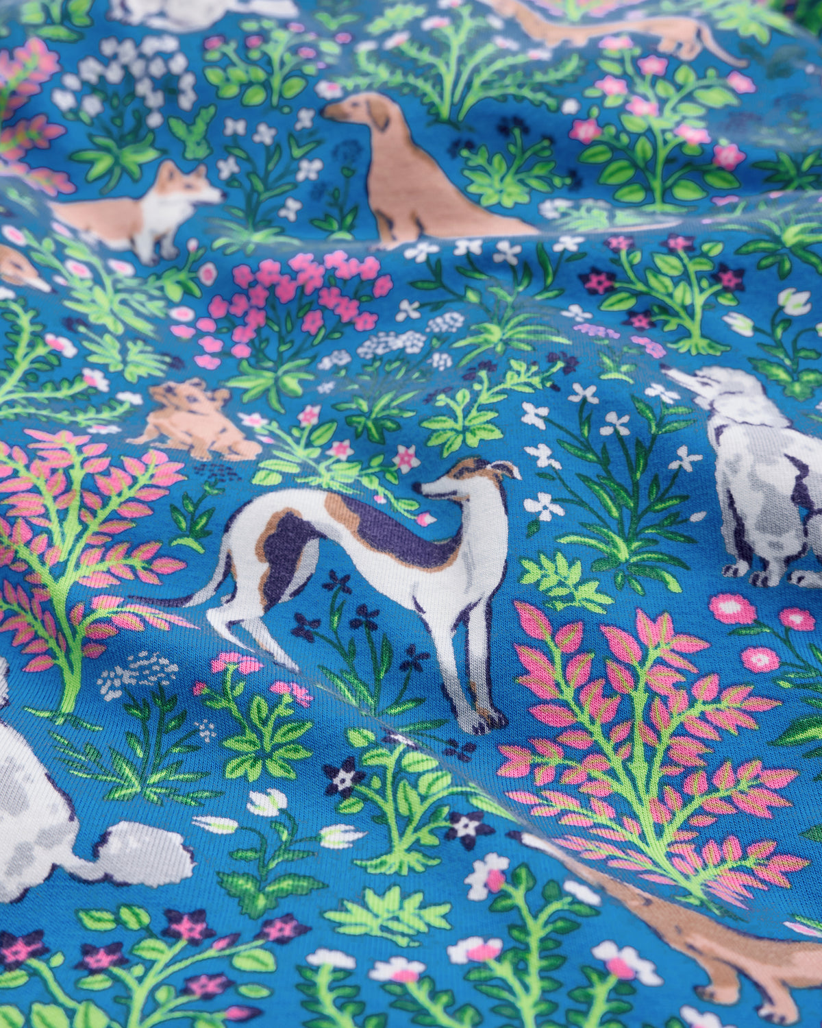Must Love Dogs - Organic Pima Modal Knit Short PJ Set - Cerulean - Printfresh