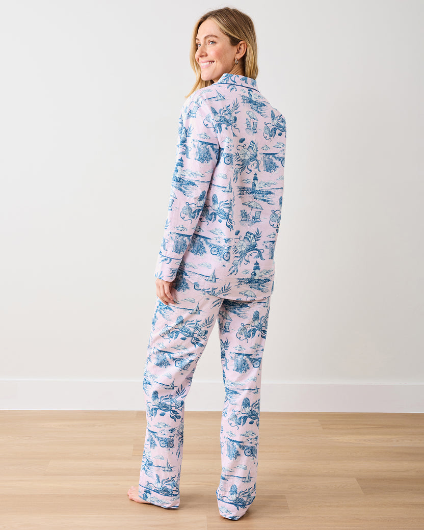 Mermaid Toile - Long PJ Set - Blush - Printfresh