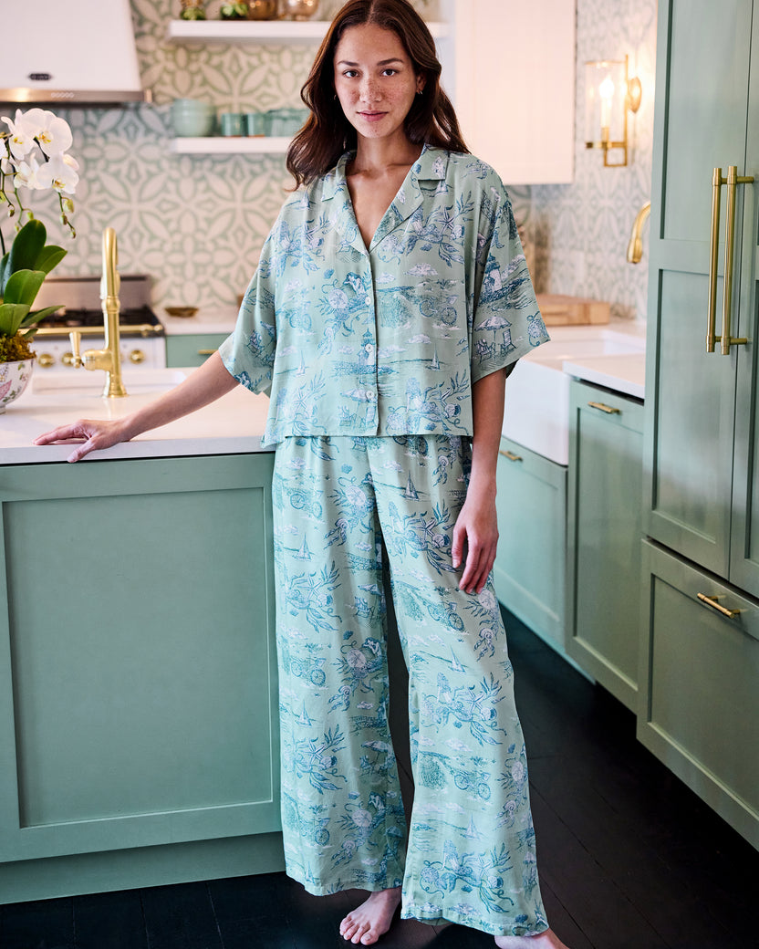 Mermaid Toile - Tall Eco Satin Wildest Dreams Set - Seafoam - Printfresh