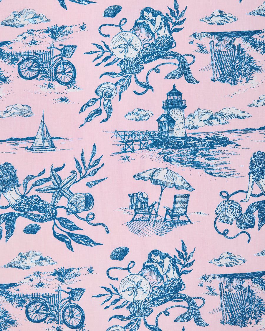 Mermaid Toile - Pet Bandana - Blush - Printfresh