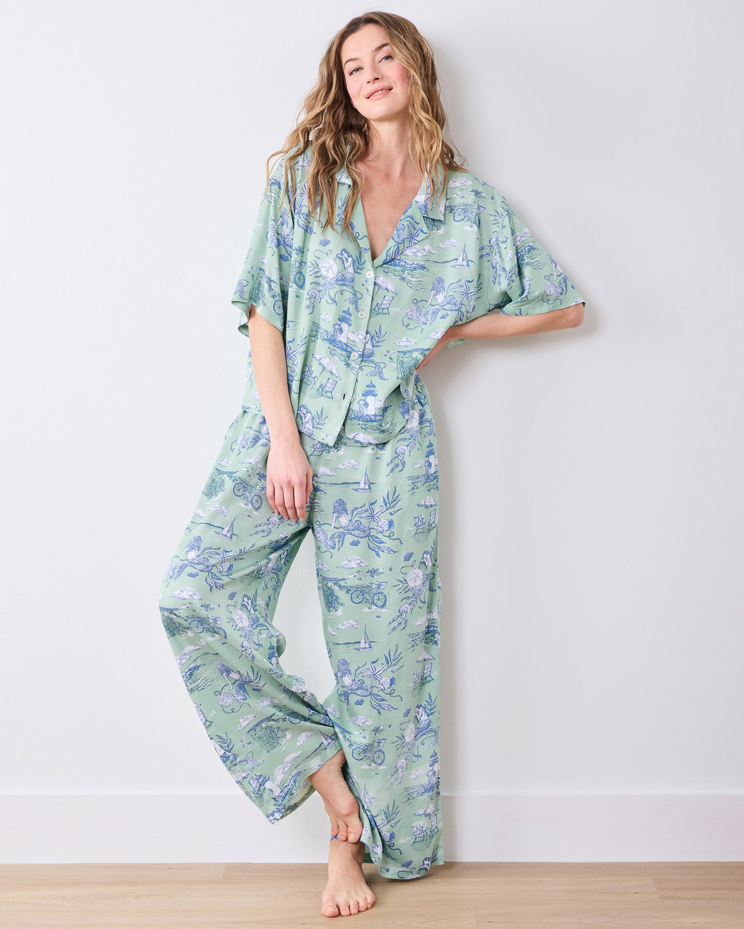 Mermaid Toile - Eco Satin Wildest Dreams Set - Seafoam - Printfresh